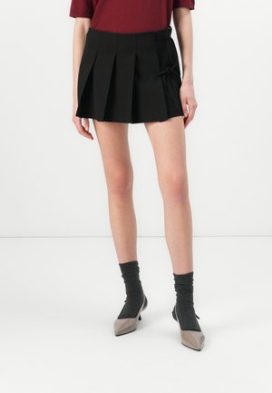 ONLMELANIE PLEAT TIE SKORT - Gonna a pieghe - black
