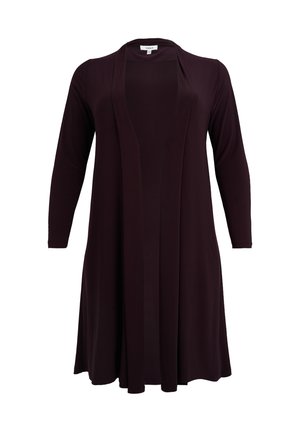YOEK, YOEK DAMEN STRICKJACKE MIT LANGARM - Strickjacke - dark purple