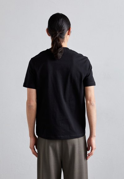 Helmut Lang EMBOSSED TEE ROUNDED - Camiseta básica - black