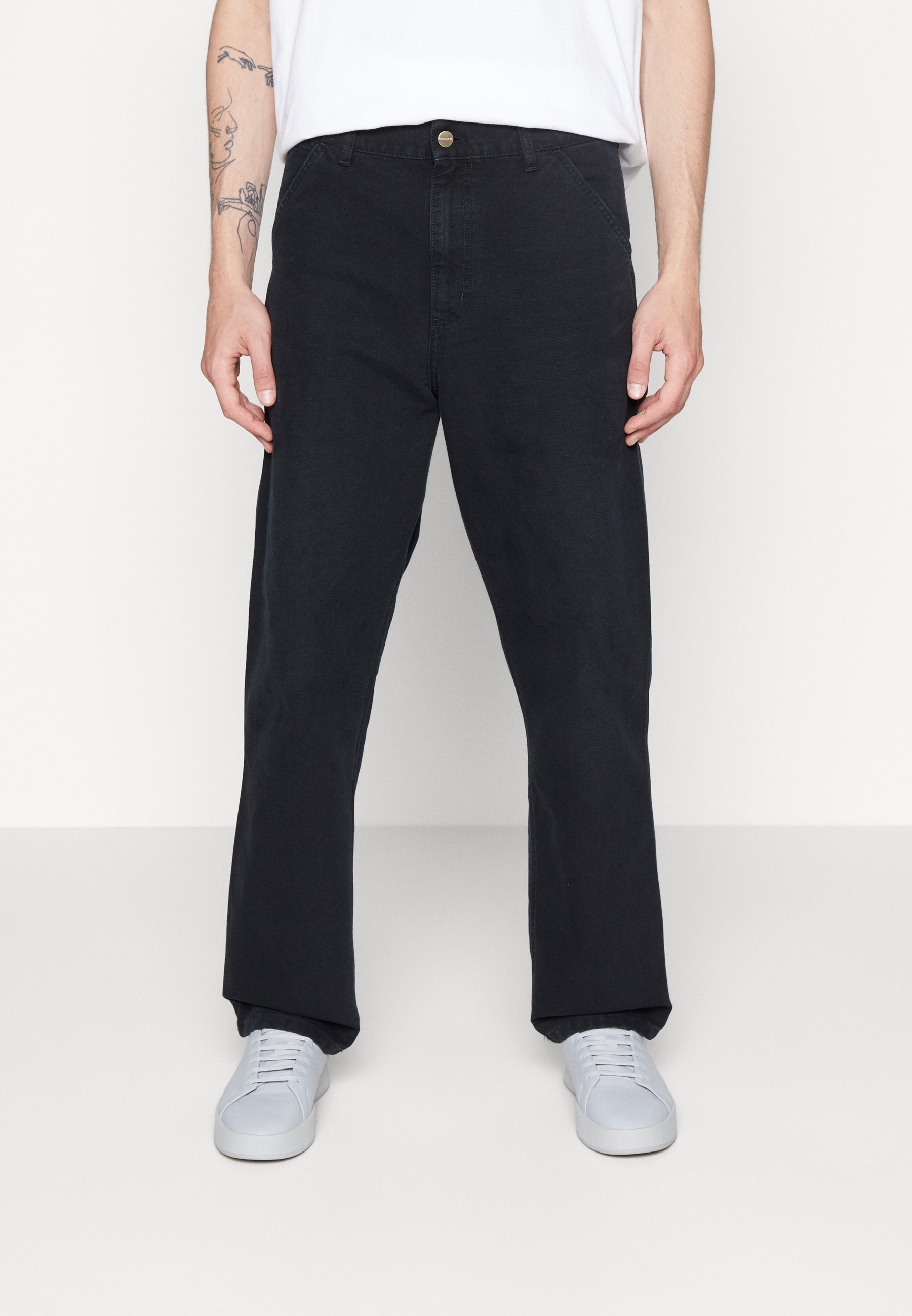 Carhartt WIP SINGLE KNEE PANT - Stoffhose - black aged canvas/schwarz -  Zalando.de