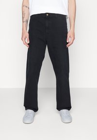 Carhartt WIP SINGLE KNEE PANT - Stoffhose - black aged canvas