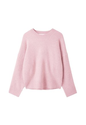 Stradivarius, SOFT-TOUCH BASIC KNIT JUMPER - Svetrík - pink