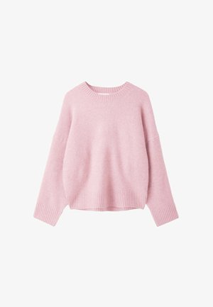 Stradivarius, SOFT-TOUCH BASIC KNIT JUMPER - Svetrík - pink