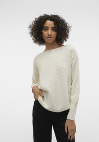 Vero Moda VMANJASTINNA LS GA EXC - Džemperis - birch