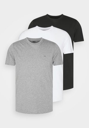 3 PACK - Maglietta intima - black/grey/white