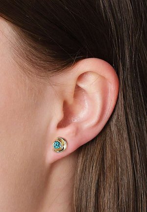 trendor, DAMEN-OHRSTECKER 925 SILBER VERGOLDET ZIRKONIA LONDON-BLAU - Earrings - blau