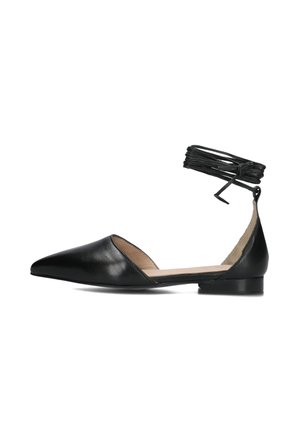 Ankle cuff ballet pumps - zwart
