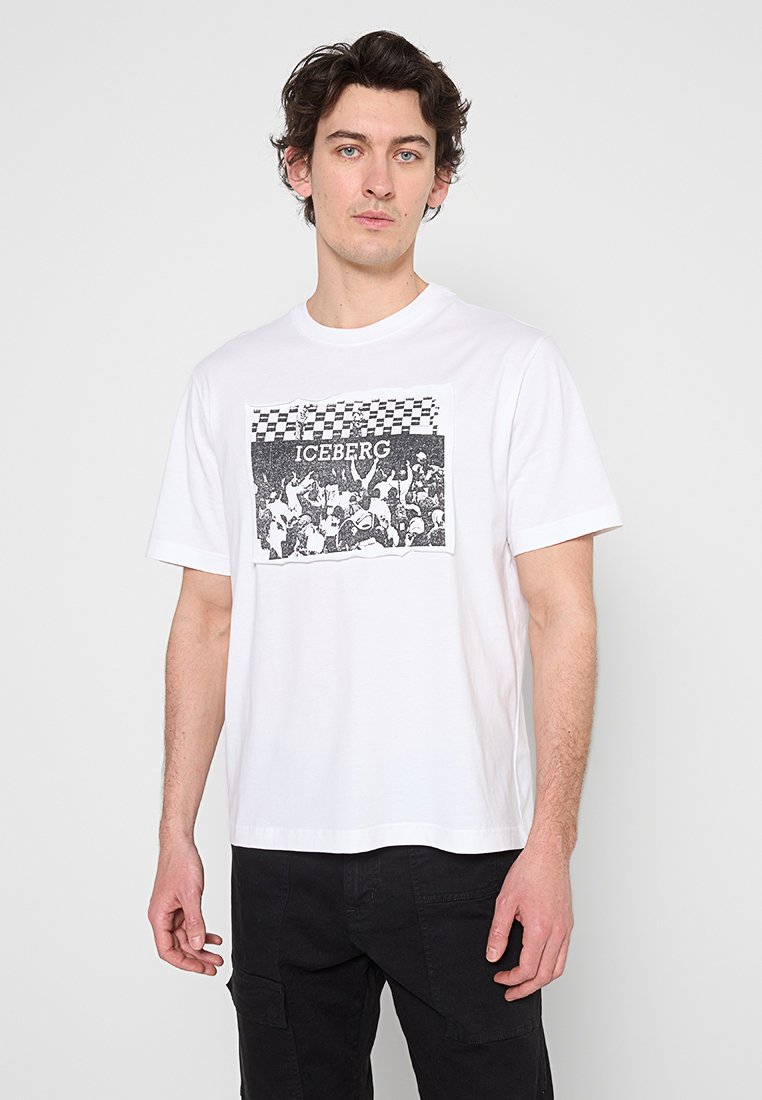 Iceberg T-shirt print wit