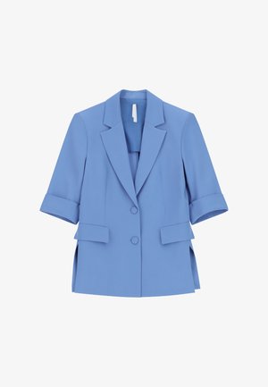 Imperial, BLAZER MONOPETTO MANICHE CORTE SPACCHI LATERALI - Blazer - ceruleo