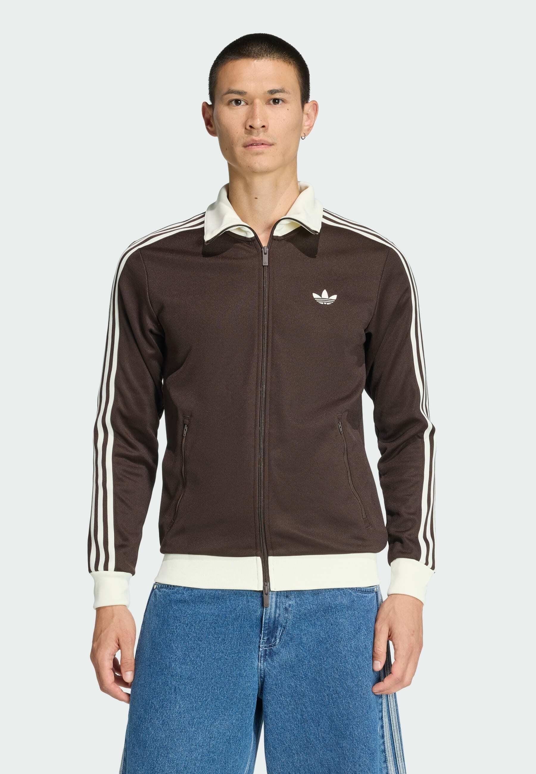 adidas Originals BECKENBAUER TT - Sweater met rits - aurora coffee