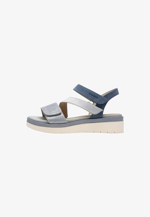Sandalen met plateauzool - lt blue comb