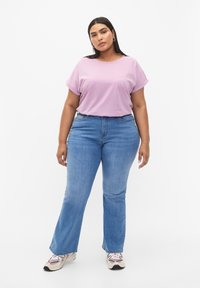 Zizzi SHORT SLEEVED BLEND - T-shirt - bas - lavender mist
