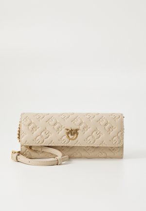 LOVE TINY BIRDS WALLET LOGO - Portemonnee - beige/smoke grey/antique gold-coloured