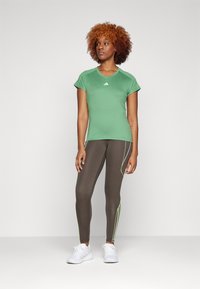 adidas Performance HYPERGLAM FULL LENGTH LEGGING - Tights - shadow olive/green spark