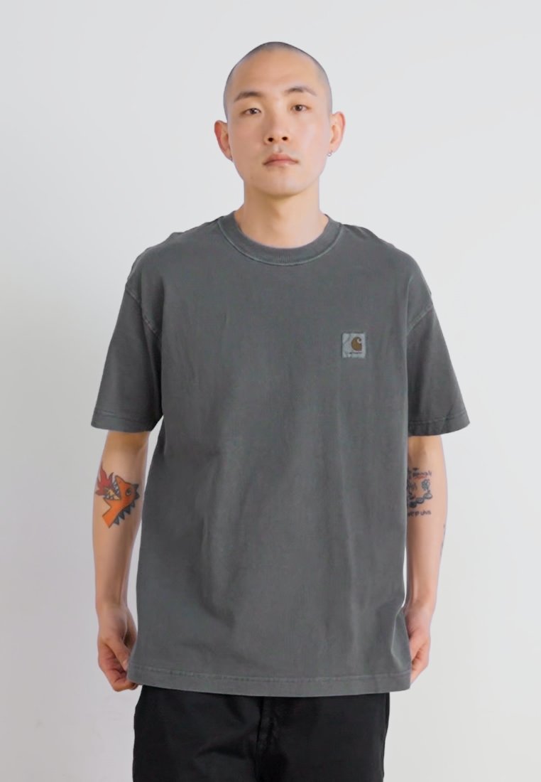 NELSON - Basic T-shirt - graphite garment dyed - Product Details