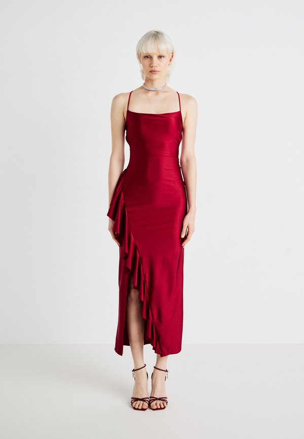 WEDDING GRACE RUFFLE - Jersey dress - wine