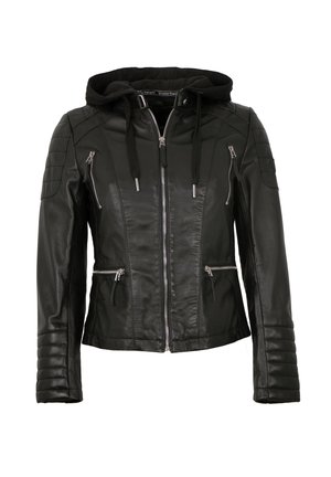 Leather jacket - schwarz