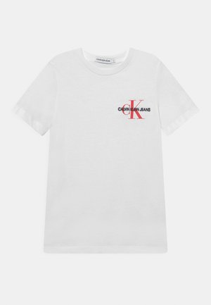 CHEST MONOGRAM UNISEX - T-shirt z nadrukiem - white/flaming chili
