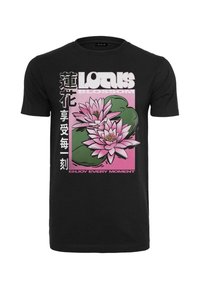 LOTUS FLOWER TEE - Apdrukāts T-krekls - black