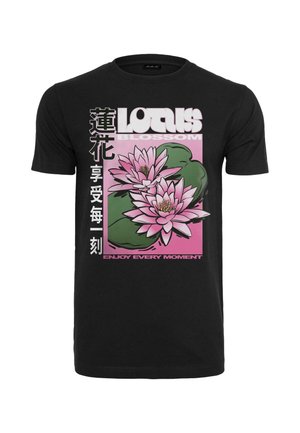 Mister Tee, LOTUS FLOWER TEE - Trükipildiga T-särk - black
