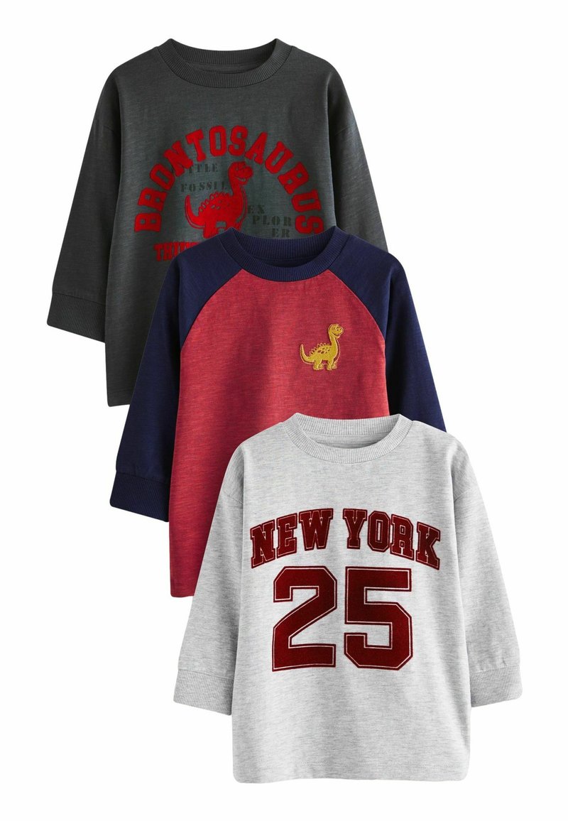 Next LONG SLEEVE 3 PACK- REGULAR FIT - Langærmet T-shirt - red