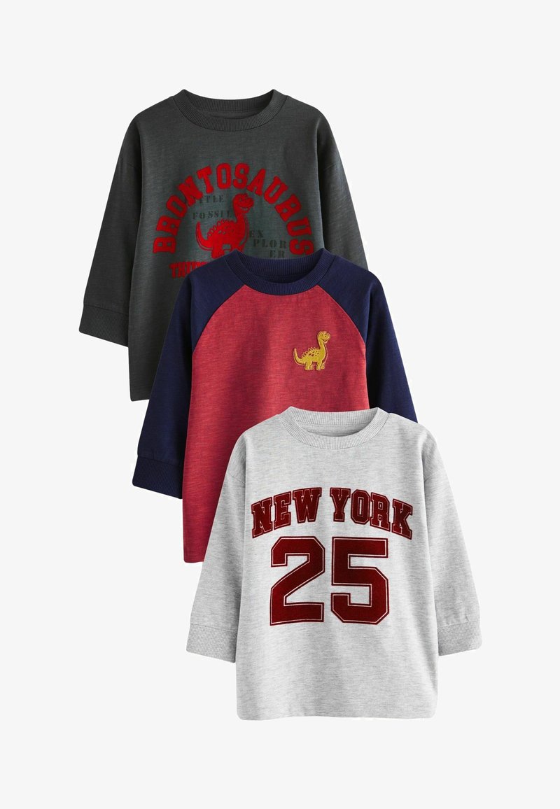 Next LONG SLEEVE 3 PACK- REGULAR FIT - Top s dlouhým rukávem - red