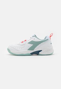 Diadora - CHALLENGE 5 JR UNISEX - Allcourt tennissko - white/surf spray/legion blue Miniatyrbilde 1