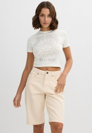 CROP CÓSMICO - Camiseta estampada - blanco