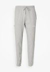 ESSENTIALS FRENCH TERRY TAPERED - Tracksuit bottoms - medium grey heather/white