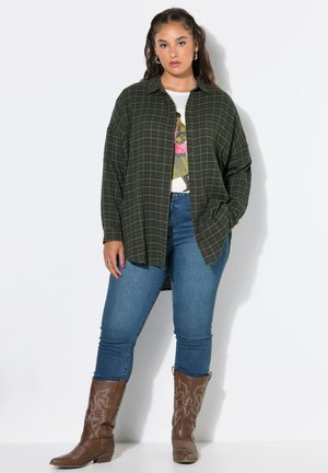 Studio Untold, MUSSELIN KAROBLUSE, OVERSIZED, LANGARM - Paitapusero - dark olive