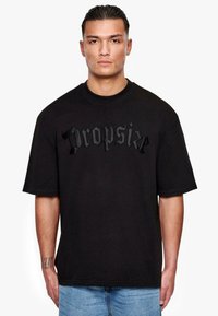 Dropsize HEAVY LOGO PUFFER  - Camiseta estampada - black
