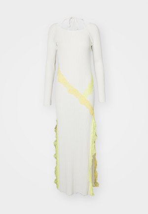 HALTER NECK DRESS WITH TRIM - Maxi-jurk - coco milk