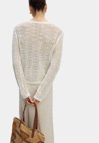 Marks & Spencer RICH OPEN STITCH  - Kardigan - light natural