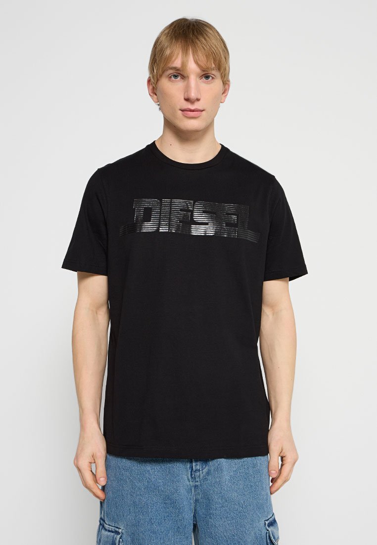 Diesel T-shirt print zwart