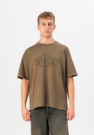 JPRBLUALFRED TEE - T-shirts med print - stone gray