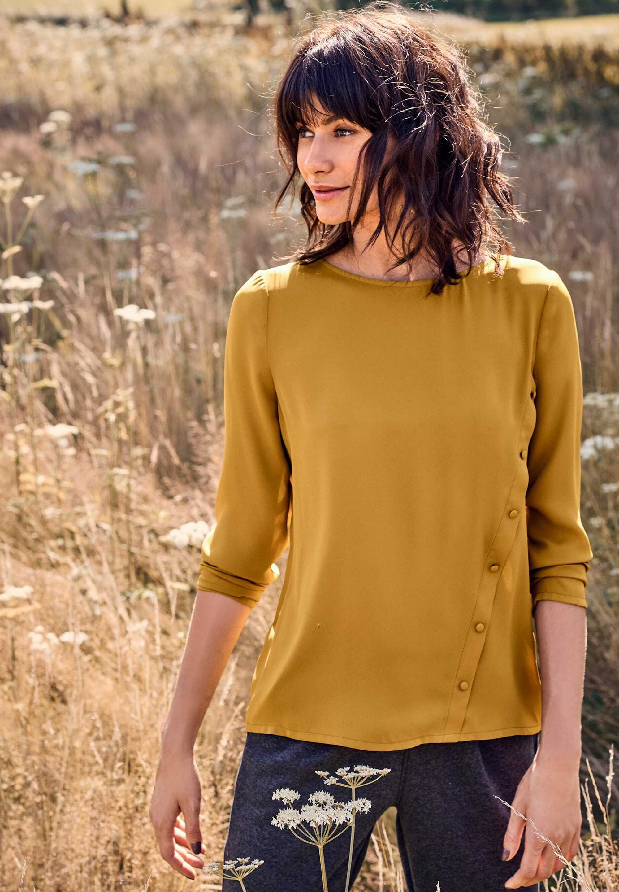 bluse senfgelb