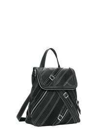 Desigual SMALL WITH STRAPS AND ZIPPERS - Matkakott - black