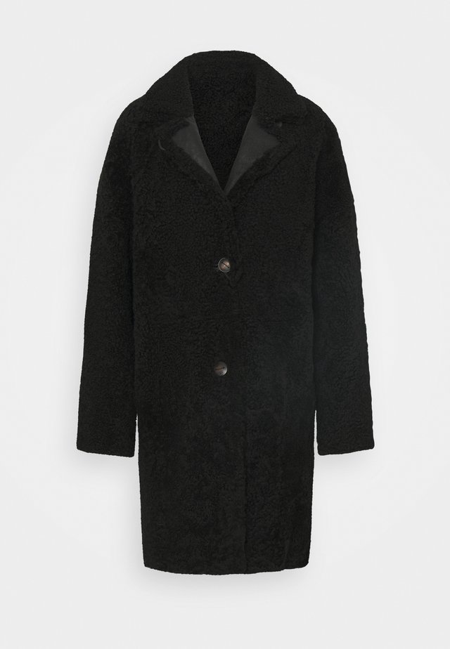 REVERSIBLE CURLY FLORANCE - Cappotto classico - black antracite
