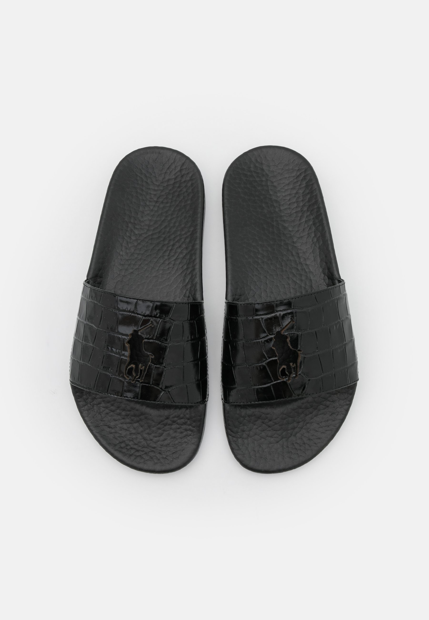 Polo Ralph Lauren Slide Mules, Women's, Size: 4.5, Black - Calfskin
