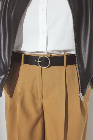 NA-KD, ROUND BUCKLE - Opasok - black