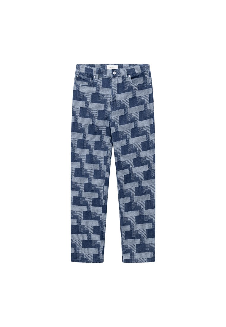 Les Deux Relaxed fit jeans donkerblauw denim