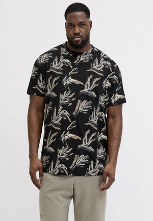 Jack & Jones JORMONTAUK TEE CREW NECK - Μπλουζάκι με στάμπα - black