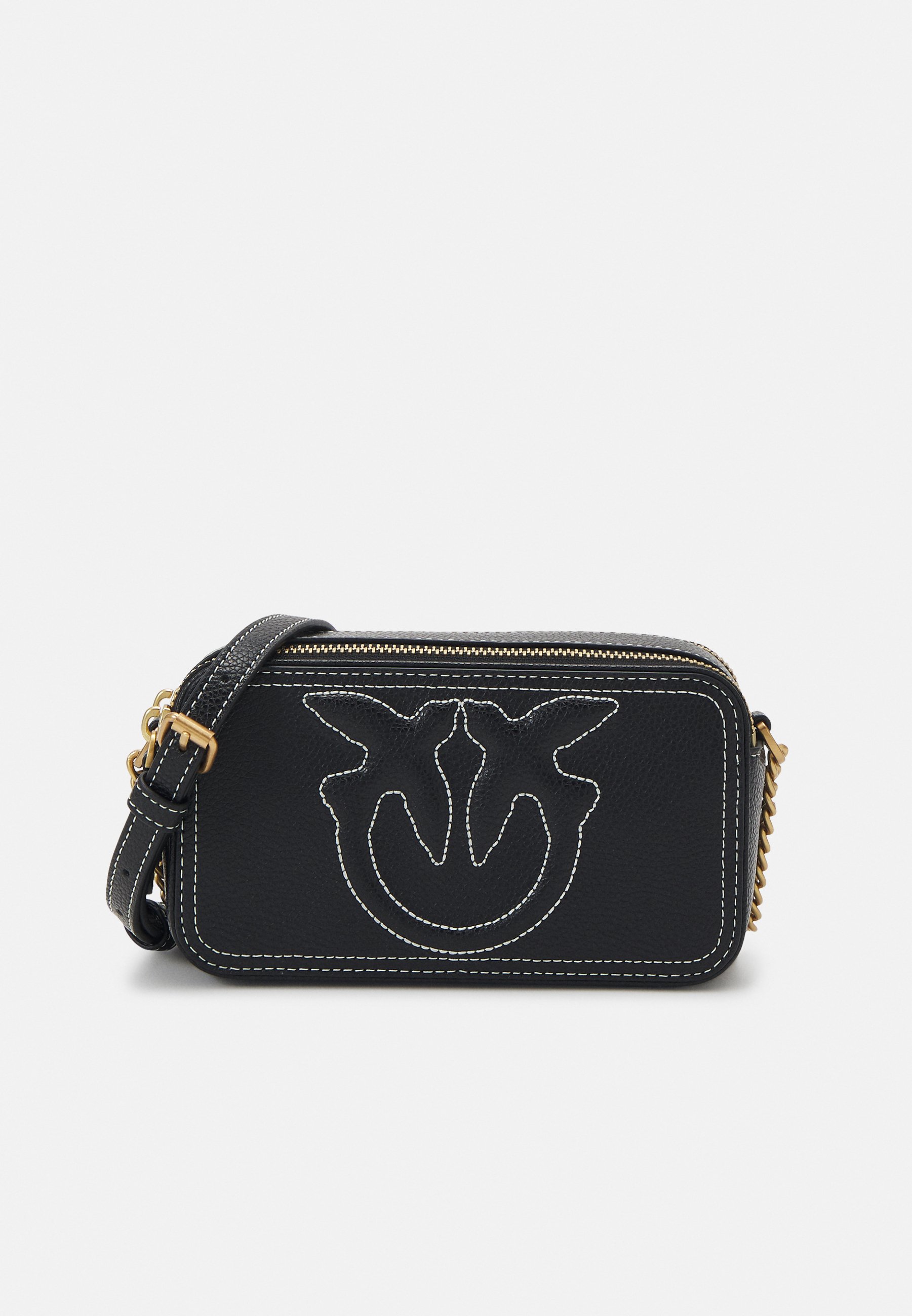 Pinko CARRIE CAMERA CASE - Cross body bag - black/antique