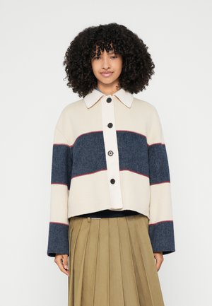 RUGBY STRIPE JACKET - Ľahká bunda - dark blue/white