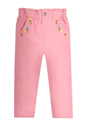 REGULAR FIT - FLORAL EMBROIDERED - Nadrágok - mid pink