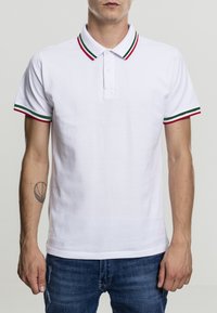 Urban Classics Polokošeľa - white/navy/fire red