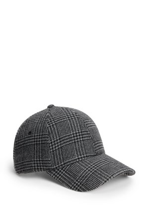 Tommy Hilfiger, CHECK WOOL BLEND BASEBALL CAP - Шапка - black