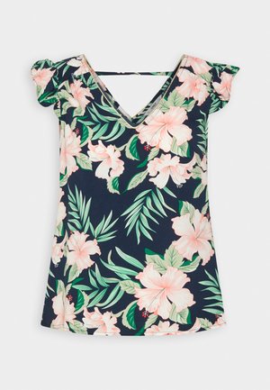 ONLY, ONLSYLVIE LIFE FRILL TOP - Pusero - navy blazer jungle