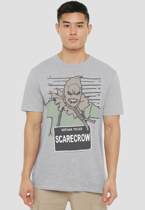 Cotton Soul, BATMAN THE SCARECROW MUGSHOT - Print T-shirt - mottled light grey