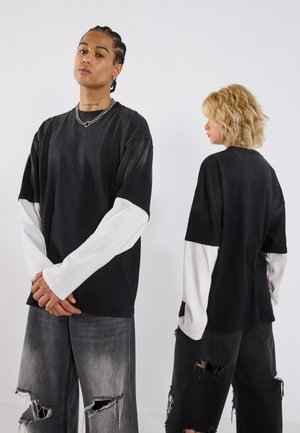 YOURTURN UNISEX - Ilgarankovis viršutinės dalies drabužis - washed black/egret